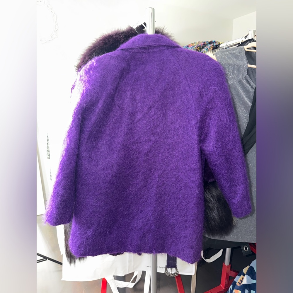 Vintage Carlisle mohair purple over coat size 4 - Picture 3 of 3